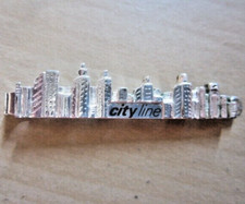 Krawattenklammer Krawattennadel Grundig cityline Skyline silberfarben 8 cm