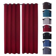 2er Pack Verdunklungsvorhang Ösenvorhang 140x245cm 100% Polyester Midnight