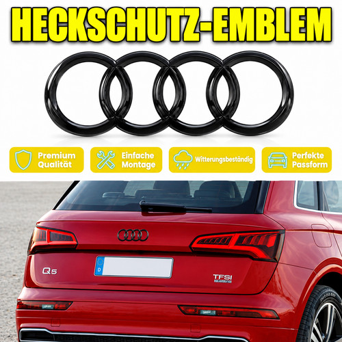 202x72mm matt schwarz emblem - 202x72mm,