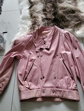Lederjacke blouson zum basteln rosa