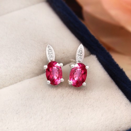 Aaa pink saphir ohrringe - saphir, 925