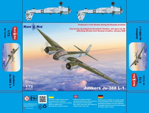 Mikromir 034 junkers - mikromir, ju-388