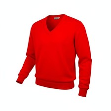 Chemise Lacoste Pullover Herren Gr. L Rot V-Ausschnitt Vintage