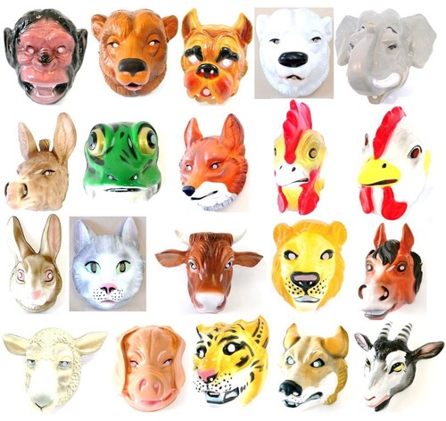 Tiermaske aus hartplastik - aus,