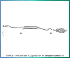 Auspuffanlage Opel Astra G CC 1.6 Auspuff Endtopf Mitteltopf Hosenrohr Schelle