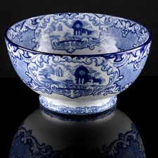 Alte Schale Schüssel Obstschale Weiß Blau Abbey 1790 Porzellan Keramik Ø 22,5 cm