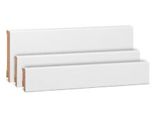 Sockelleisten Weiß lackiert Modern Massivholz Weiße Scheuerleiste 40mm 58mm 78mm