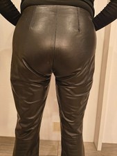 Lederhose gr. 38 schwarz glattes Nappaleder H&M