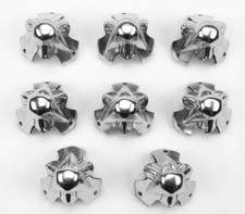 16 Kugelecken vernickelt a 0,85€, Koffer Boxen Schutz Ecke, Stahl 0,8 mm #28231