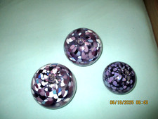 3 dekorative GLASKUGELN Fensterkugeln zum Anhängen 1 x 8 cm + 2 x 10 cm