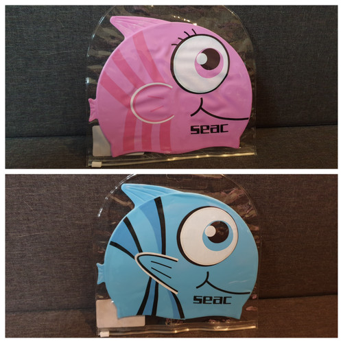 Lustige badekappe kinder fisch - badekappe,