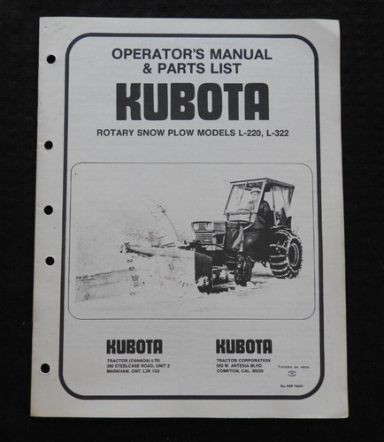 Kubota serie traktor 220 - kubota, l-220