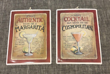 Cocktail  Blechschilder 14x20cm  Rezepte Mixgetränke Bar Wand Deko - 2 Stück