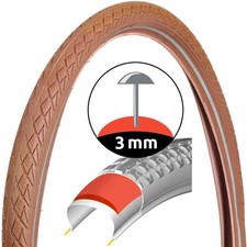 Retro Fahrrad-Reifen Braun 28" 28 x 1,75 Zoll ETRTO 47-622 Fahrrad-Decke Mantel