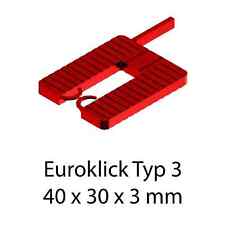 Distanzplatten Roto Glas-Tec Euroklick Typ 3 40 x 30 x 3 mm 1000 Stück