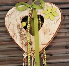 Fenster deko hänger holz herz