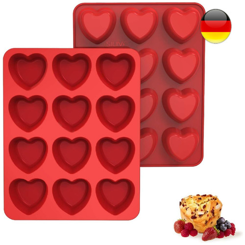 Herzform silikon muffin - silikon,