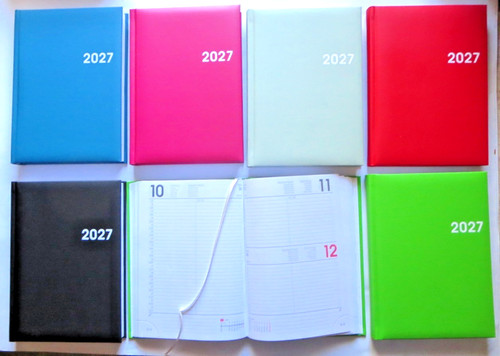 Unifarbige buchkalender 2027 - buchkalender,