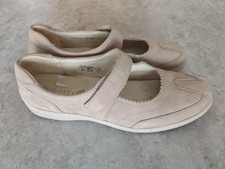 Waldläufer Damen Ballerina Schuhe Gr. 40,5 UK 7 Weite M Echtleder Grau Leder NEU