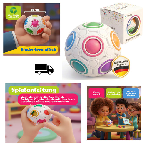 Cubidi regenbogenball - regenbogenball, 3d