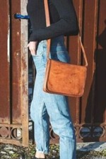 Herren Leder Messenger Schulter Braun Umhängetasche Vintage Sling Bag