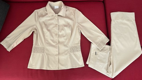 Geiger damen hosenanzug beige - hosenanzug,