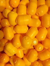 24 zweiteilige, leere Ü Ei Kapseln in gelb für Hochzeit, Tombola oder Karneval