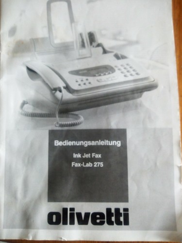 Olivetti ink jet fax lab - olivetti, 275