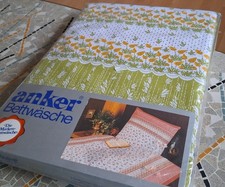 Vintage  Bettwäsche   4- Teilig,  70er Jahre  tolles Muster  unbenutzt....
