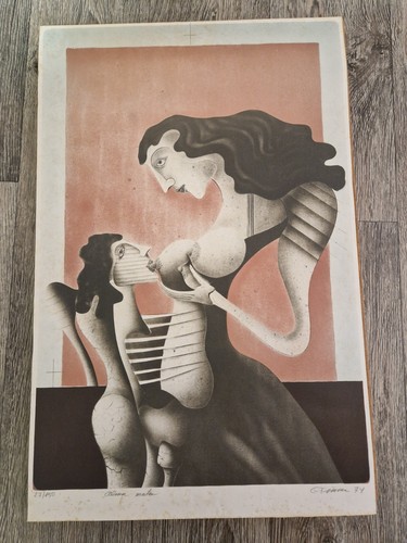 Lithographie 1974 handsigniert