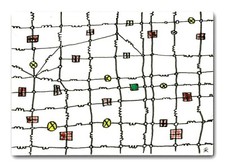 BAUPLAN BILD MALEREI PAPIER