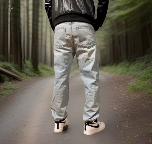 Loose fit jeans hellblau - h&m,