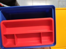 Tupperware - kleine Hobby Box blau mit Einsatz - 23,5x17,5x9 Aufbewahrung Hobby