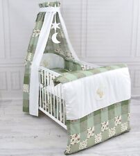 5-20 tlg. Baby-Bettset mit Mond Stickerei Bettwäsche Himmel Wickelauflage NEU