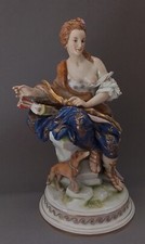 Aelteste Volkstedt Porzellan figur Vogel  Diana Göttin 33cm