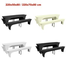 3tlg.Biertisch-Bezug Bierbank-Bezüge Tischdecke Bierbankauflage Bierzeltgarnitur