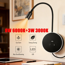 Wandmontage LED Wandleuchte Leselampe Schwanenhals Modern Bettleuchte Wandlampe