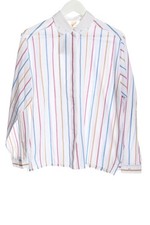 MISS ASTOR Langarmhemd Damen Hemd Gr. DE 42 weiß-pink-blau Business-Look