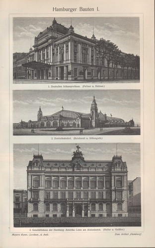 Lithografie 1906 hamburger - lithografie,