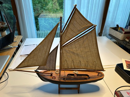 Antikes holz segelschiff - antikes, holz-segelschiff