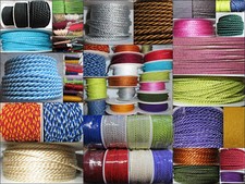 1 m Kordel Bänder Band Schnur verschiedenen Stärken 2mm - 6mm und Farben