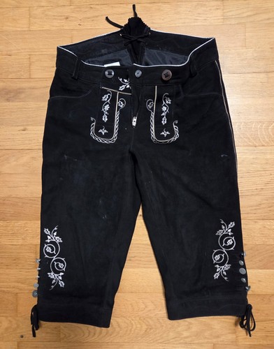 Lan lederhose schwarz - 3/4, lederhose,