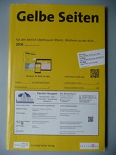 Adressbuch, Gelbe Seiten Oberhausen Rheinl. Mülheim an der Ruhr ,2016,350 Seiten