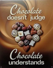 Vintage metallplatte chocolate - metallplatte,