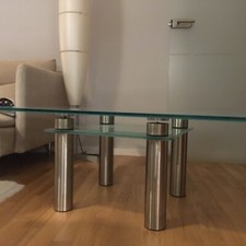 Couchtisch, von Segmüller, Ravenna,  Glas  100 x 100 x 43 cm