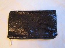 Abendtasche Pailletten Schwarz