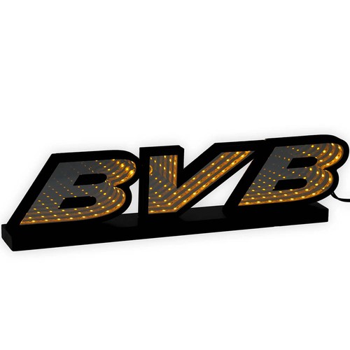 Bvb led licht schriftzug - led, 3d