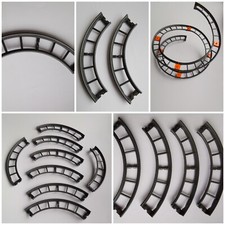 Lego® 2x Roller Coaster Schiene Kurve 80566 🎢 Achterbahn dunkelgrau Spirale Neu