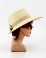 original Panama Strohhut Handarbeit 100% Naturstroh Schleife Gr. M 57/58