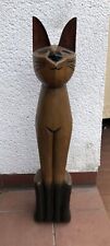 Katze Siehe Fotos Ca.102cm Hoch aus einen Holz (Akazie) Stück, nur Abholung